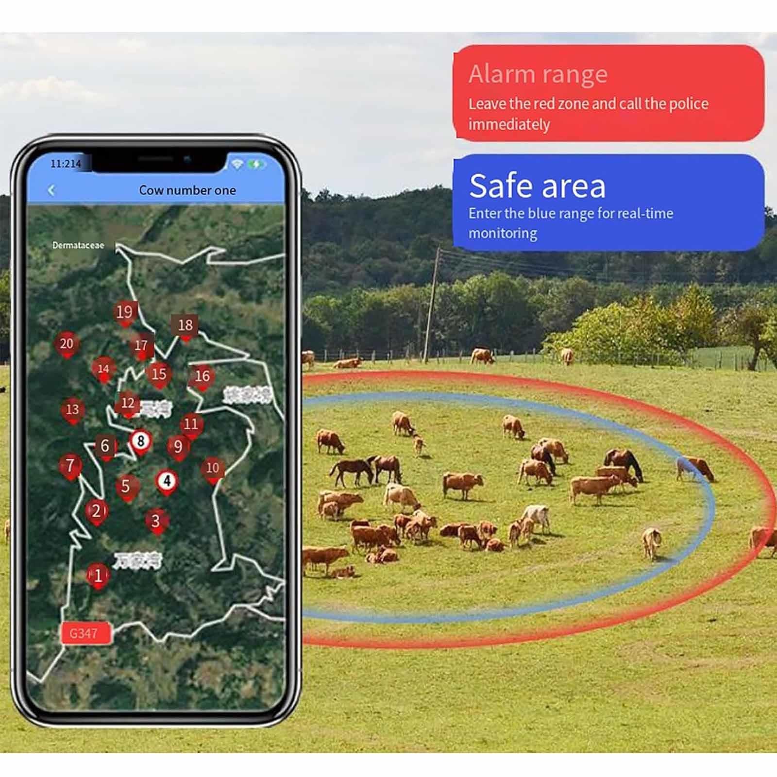 Tracker GPS dla zwierząt gospodarskich, pozycjonowanie w czasie rzeczywistym i zdalny alarm dla bydła, owiec, koni, wielbłądów, idealny do śledzenia zwierząt