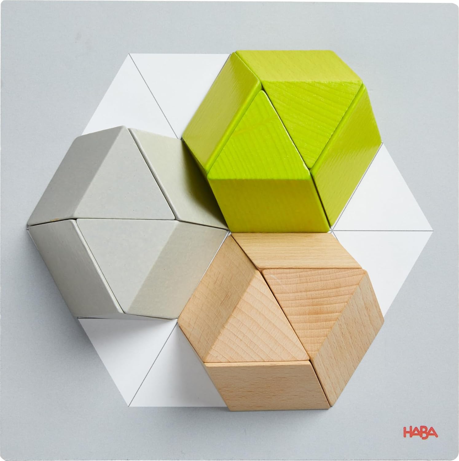 HABA Creative Building Blocks Prismo - Prism Wooden Building Blocks for Laying, Building & Playing - Promotes Logical Thinking - Made in Germany - for Children from 5 Years - 2010925001