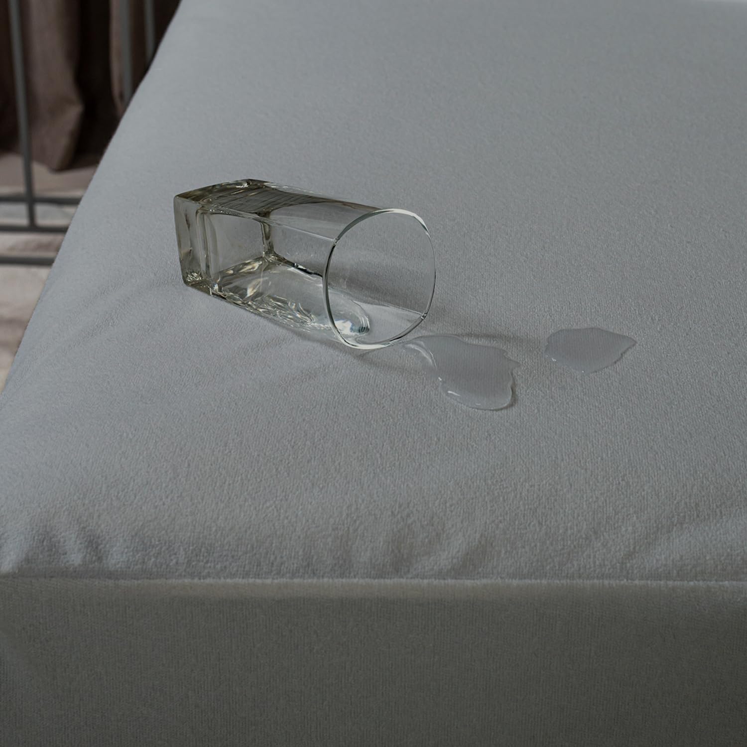 Welspun WelProtect 100% Waterproof Mattress Protector King Size | 183 cm x 198 cm | Hypoallergenic Bed Cover with Elastic Fitted | Soft & Breathable| Crinkle Free Snug Fit Mattress Cover – Grey-image-13