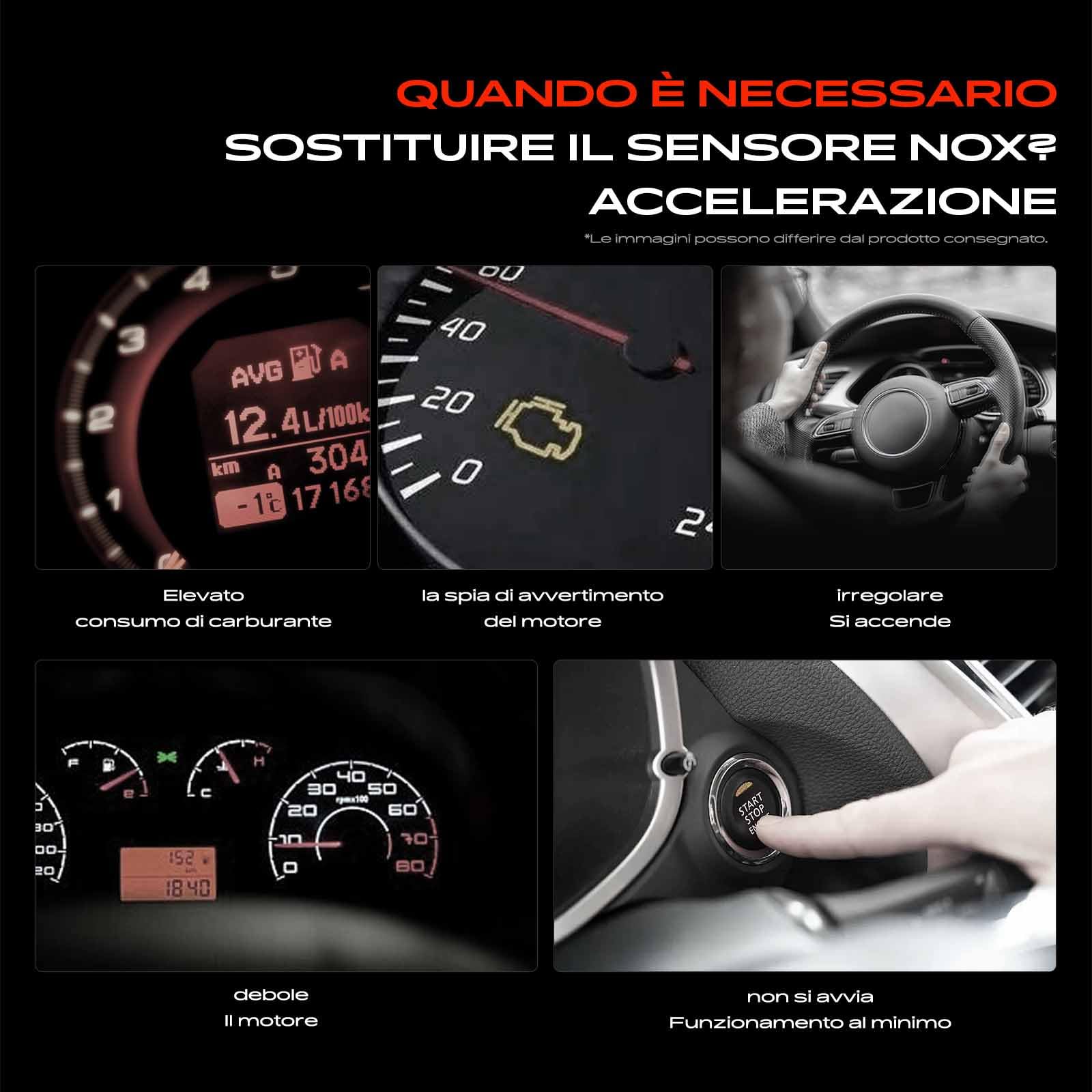 Frankberg Sensore NOx sensore di detonazione sensore a 5 Poli 9817308880 | Compatibile con: Zafira Life Bus K0, Grandland X A18 P1UO, 308 II L3 LB LH LP LW, 3008 Van MC MJ MR, 3008 SUV M4 MC MJ MR