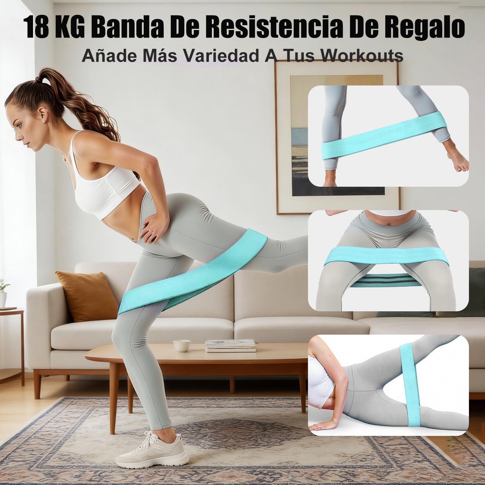 Ejercitador de Piernas y Suelo Pélvico 16KG y 22KG Máquina para Ejercicio en Casa Fortalecedor de Glúteos Entrenador Kegel con Banda Tonificador de Muslos Equipo de Musculación para Mujeres y Hombres