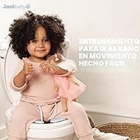 Vista 6 de Jool Baby Asiento de entrenamiento para ir al baño plegable para viaje para niños, se adapta a inodoros redondos y ovalados, ventosas Gris