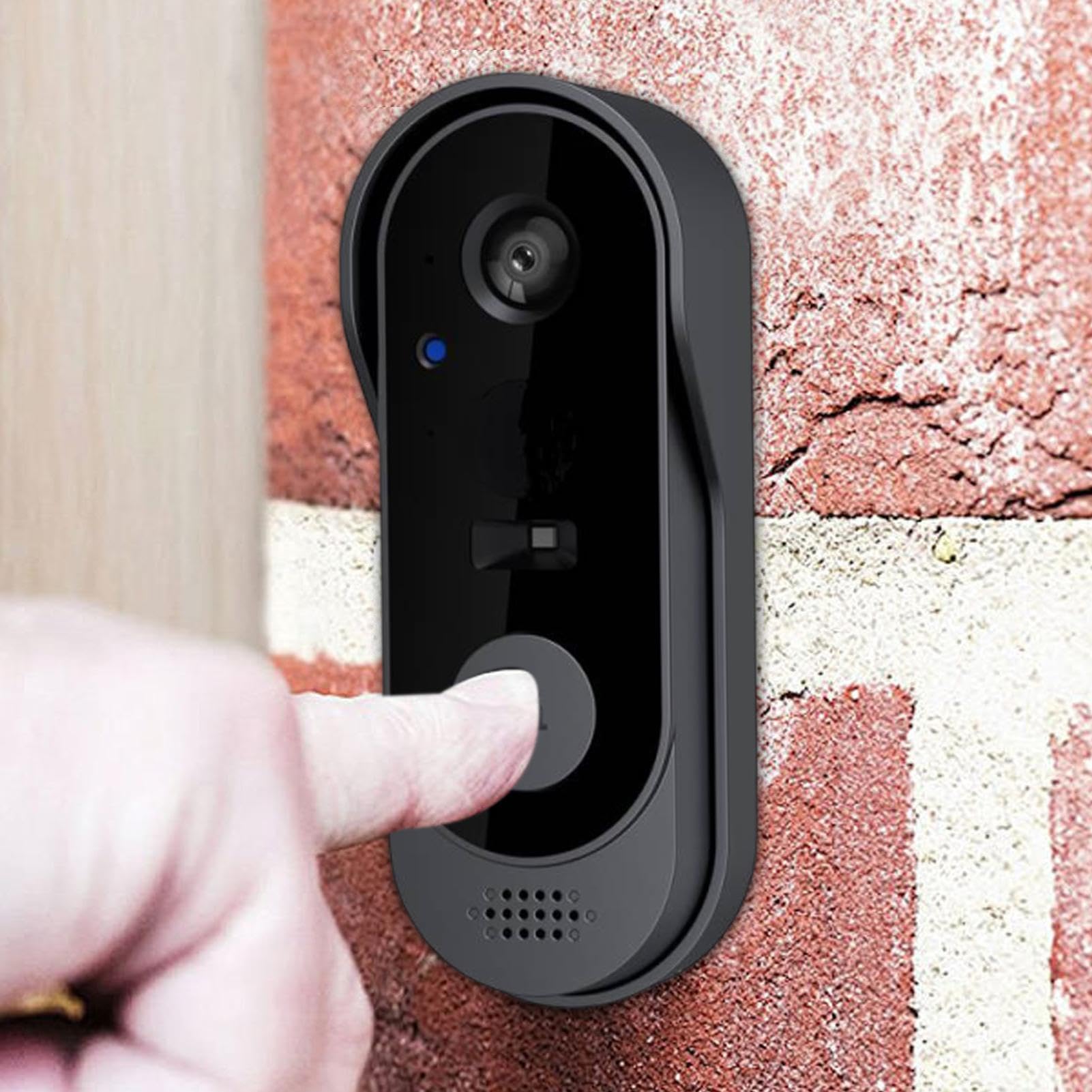 Campanello Video Sensore Sicurezza, Monitor, Cloud Storage | Videocamera Wireless D'Ingresso Avvisi Notturni Per Appartamento, Porta, Interno, Esterno