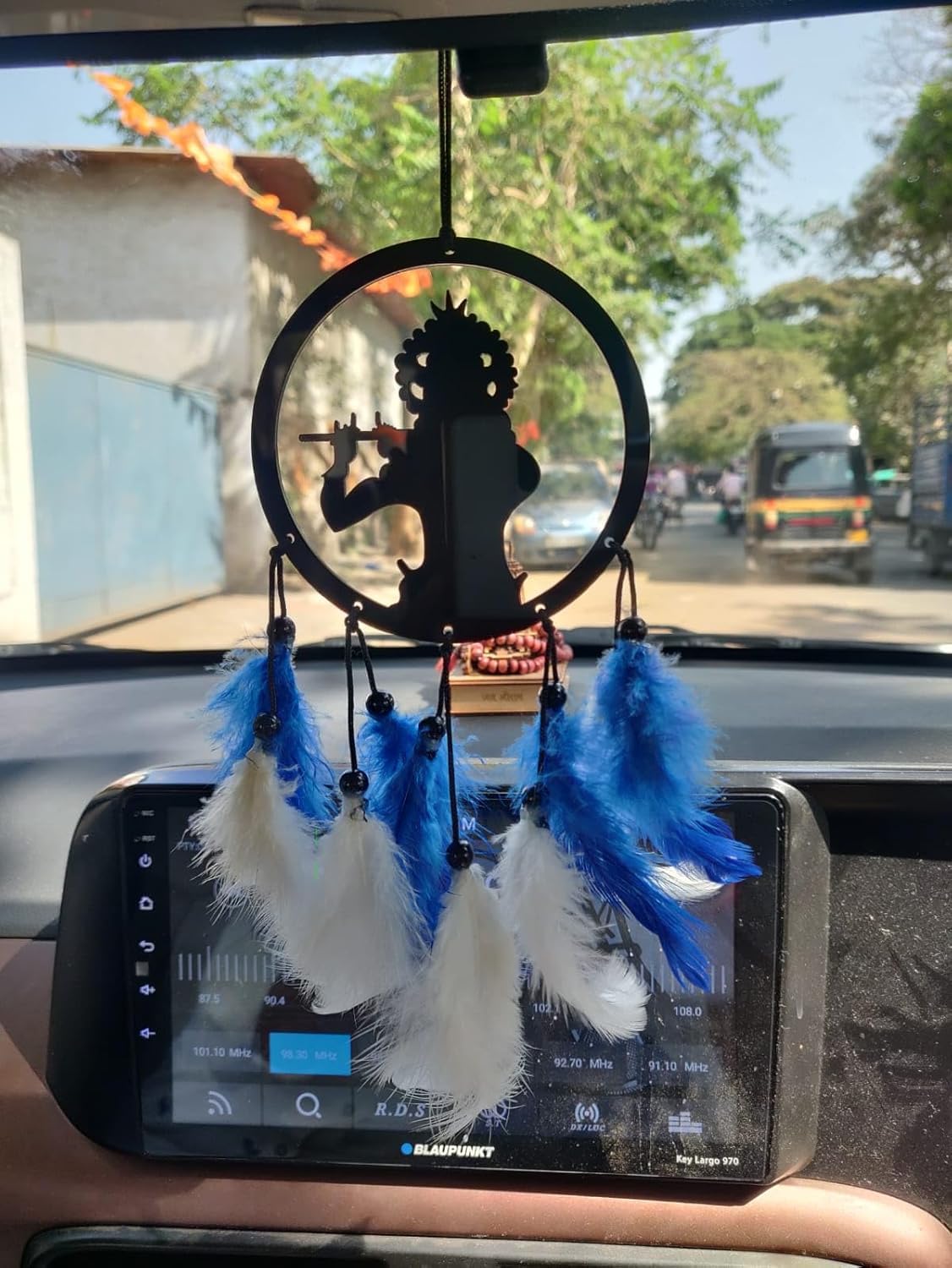 Latot Shree Krishna Dream Catcher for Car's Interior Mirror, Wall Hanging and Wedding Ornament for Positive Vibes-image-26
