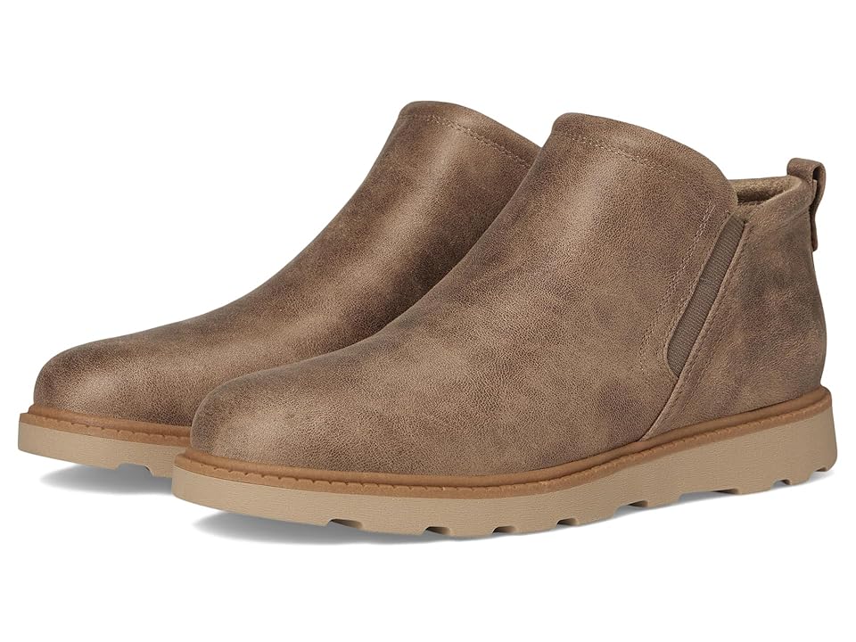 Dr. Scholl's Margo Booties (Mocha Taupe Fabric) Women's Boots INTERNATIONAL SHIPPING