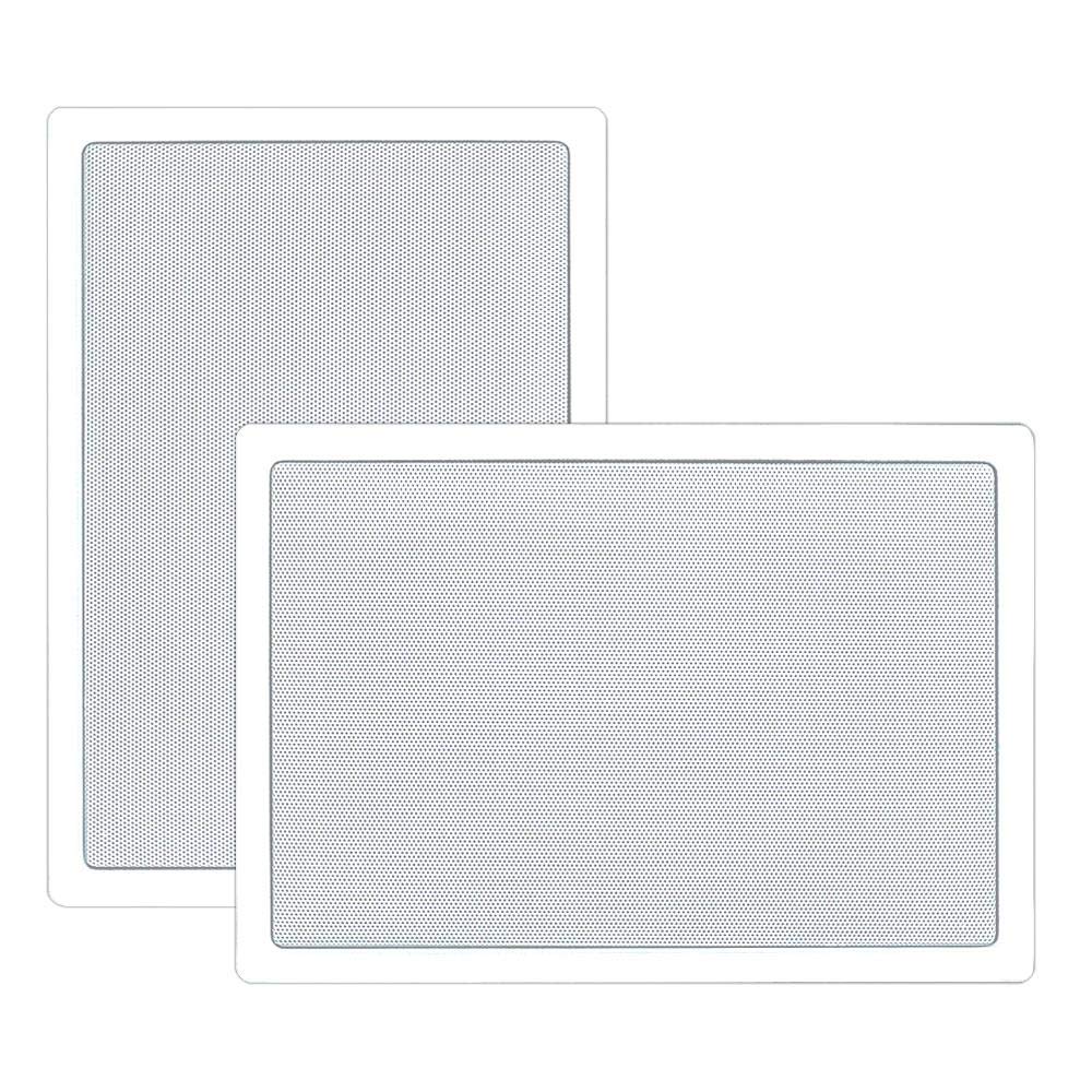 Pyle Home PDIW55 6.5 Inch 200 Watt 2 Way Square Rectangular in-Wall/in-Ceiling Flush Mounted Stereo Speaker Pair, White