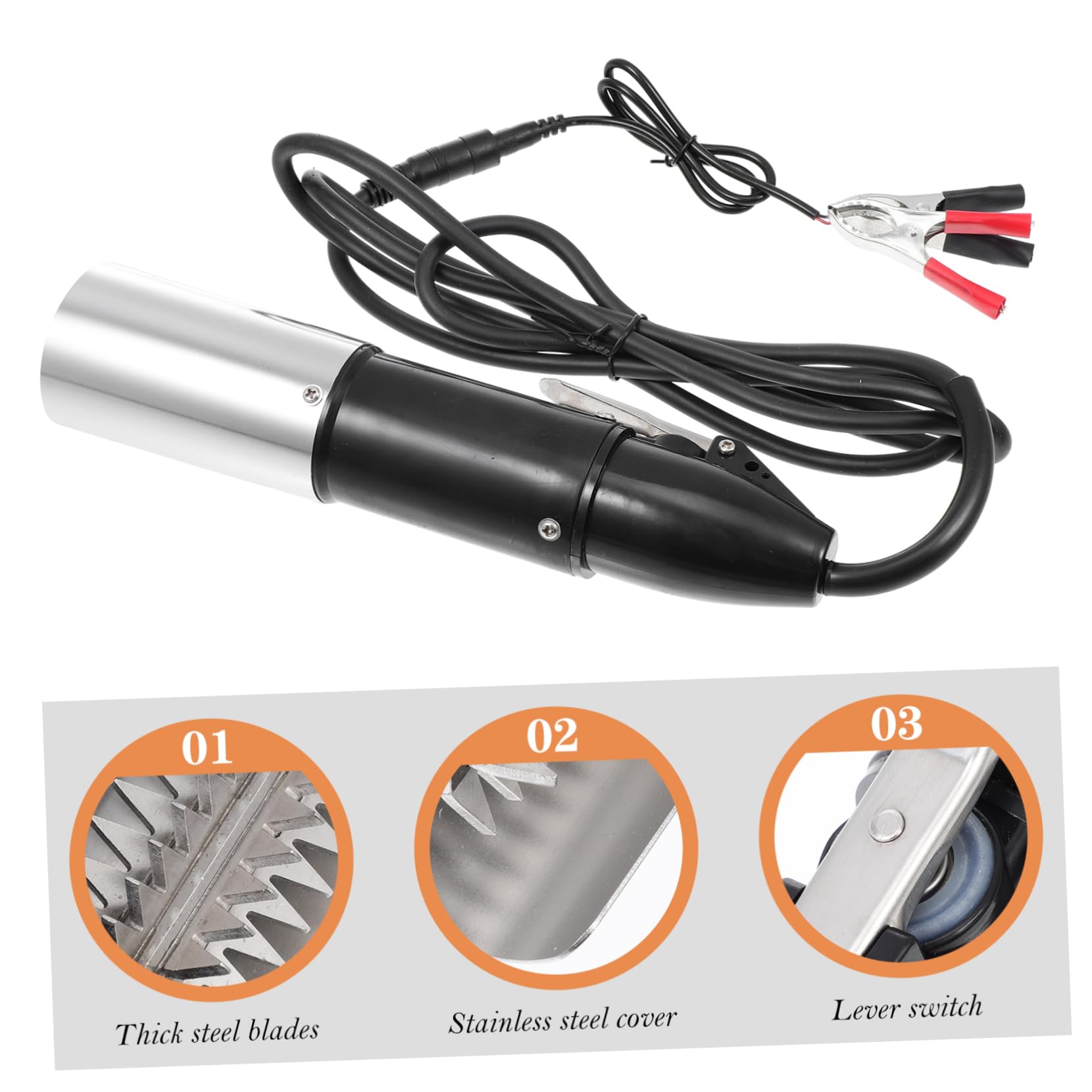 Ciieeo Raspador Eléctrico de Escamas de Pescado Portátil Motor de Acero y Batería de Litio, Fácil de Limpiar Dañar la Textura del Pescado, Adecuado para Carpas y Peces de Agua Dulce