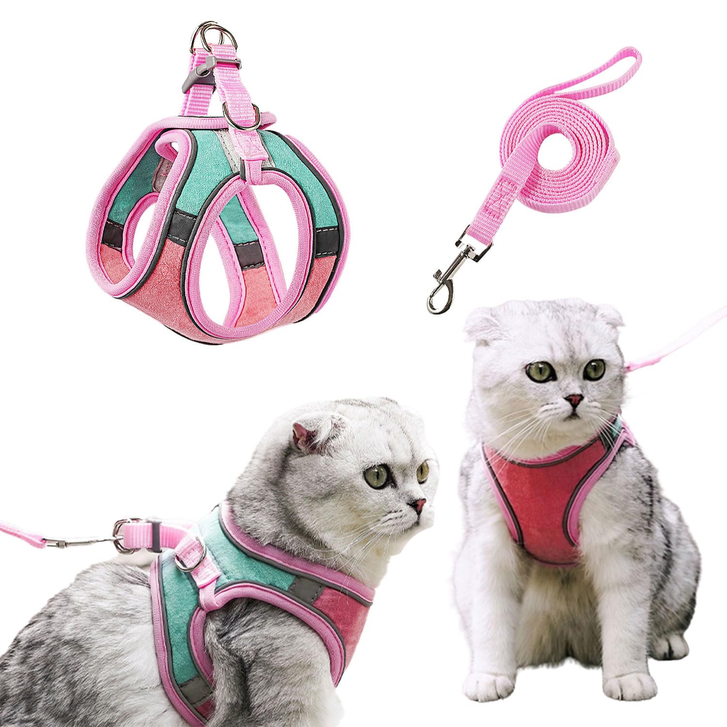 BendJoy® Cat Harness with Leash for Outdoor, Escape Proof - 1.2m Leash for Cats, Cat Belt Adjustable Size Breathable Cat Vest Strap, Cat Leash with Harness for Small Medium & Large Cat and Dog (B0D1RMGNK6) Amazon Price History, Amazon Price Tracker
