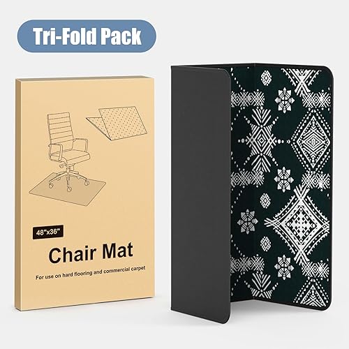 Miniatura 10 de Tapete para silla de escritorio para suelo de madera dura y azulejos, 55 x 63 pulgadas, tapete para silla de oficina para sillas rodantes, material