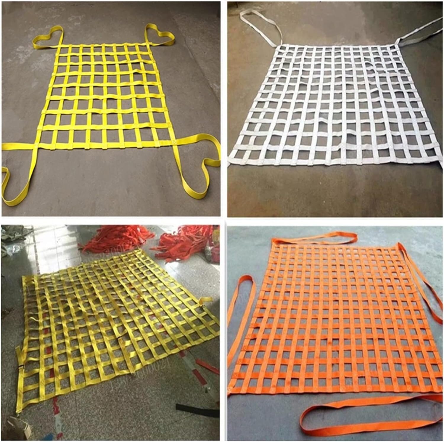 Red de elevación de Carga Resistente de 2x2 m, Red de Seguridad Colgante para Aparejos de construcción, Movimiento y Remolque, Capacidad de Carga de 3 t, tamaño de Malla de 15 cm.