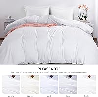 Vista 2 de HOMBYS - Funda de edredón de tamaño King extragrande de 120 x 120 pulgadas, funda de edredón ultra suave de microfibra blanca para todas