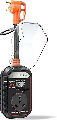 EyGde RV Surge Protector 30 Amp, RV Circuit Analyzer with