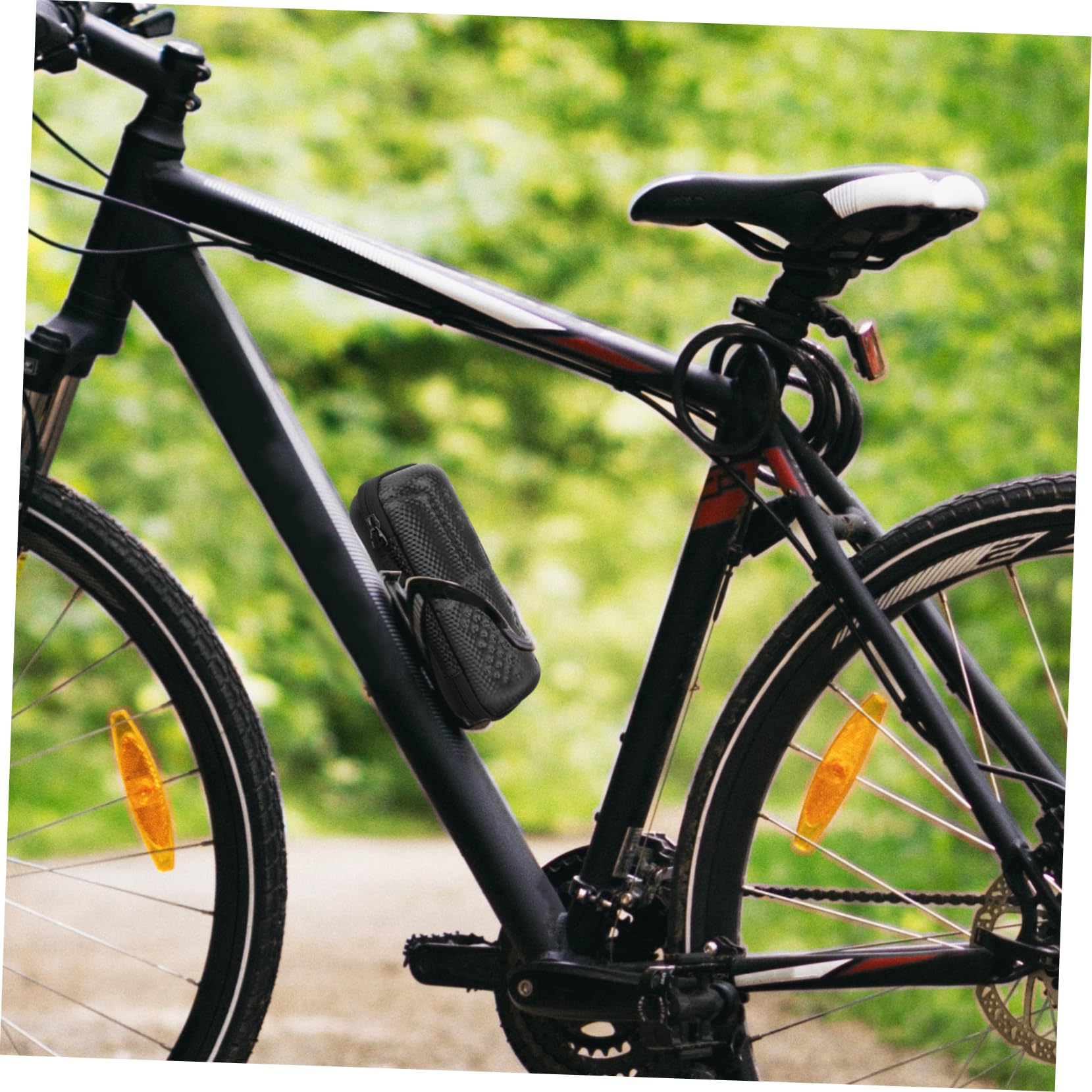 ifundom Rain Bike Front Frame Bag Cycling Tools Storage Container Durable Design for Mountain and Road Bikes Easy Installation for Convenient Use