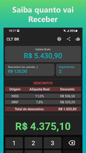 CLT BR: Calculadora Salário Líquido