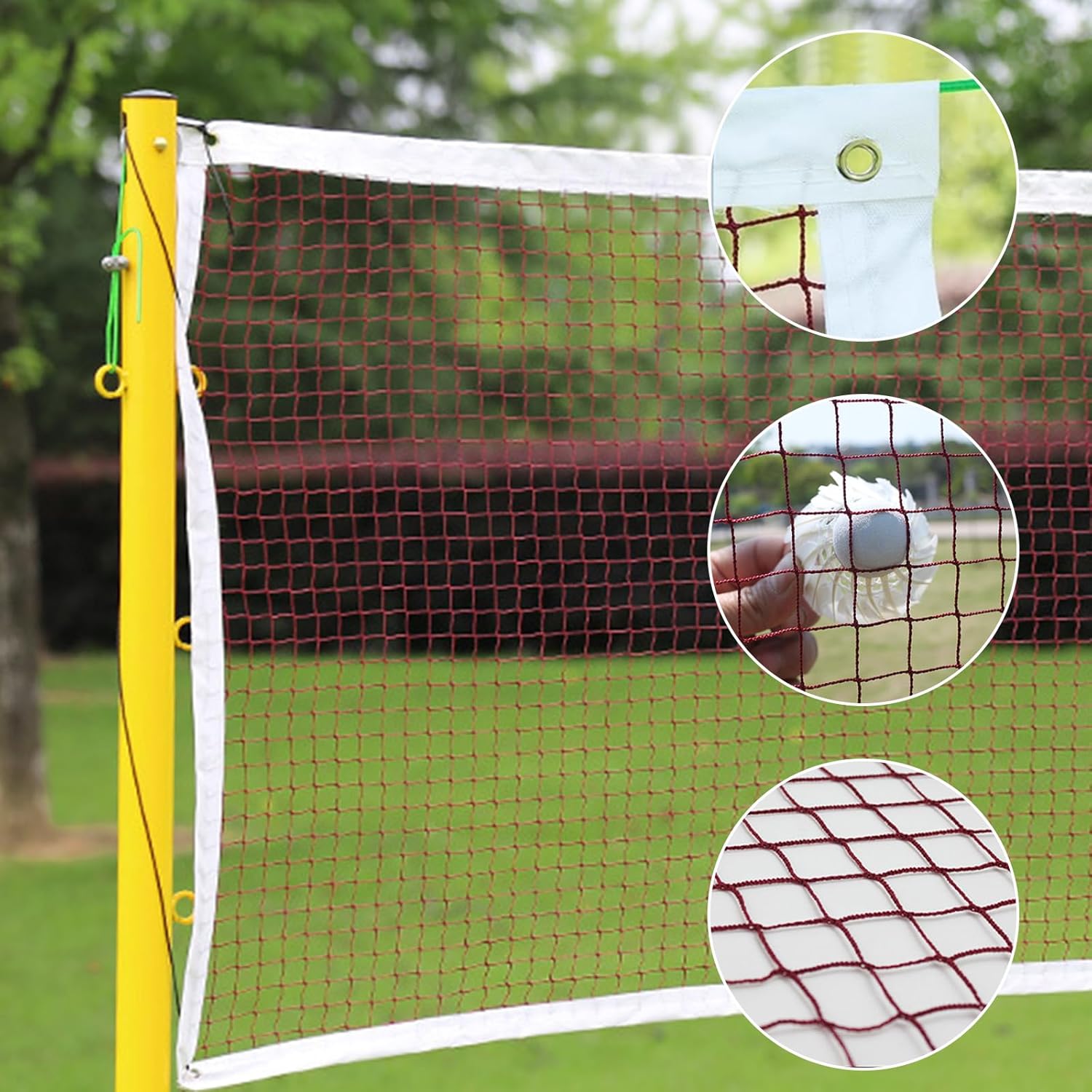 Badminton Net Frame Poles - Badminton Poles & Net for Backyard School,Indoor Outdoor Heavy Duty Badminton Post Set, Outdoor Badmintons Net Stand with Base, for Adult Kids Training