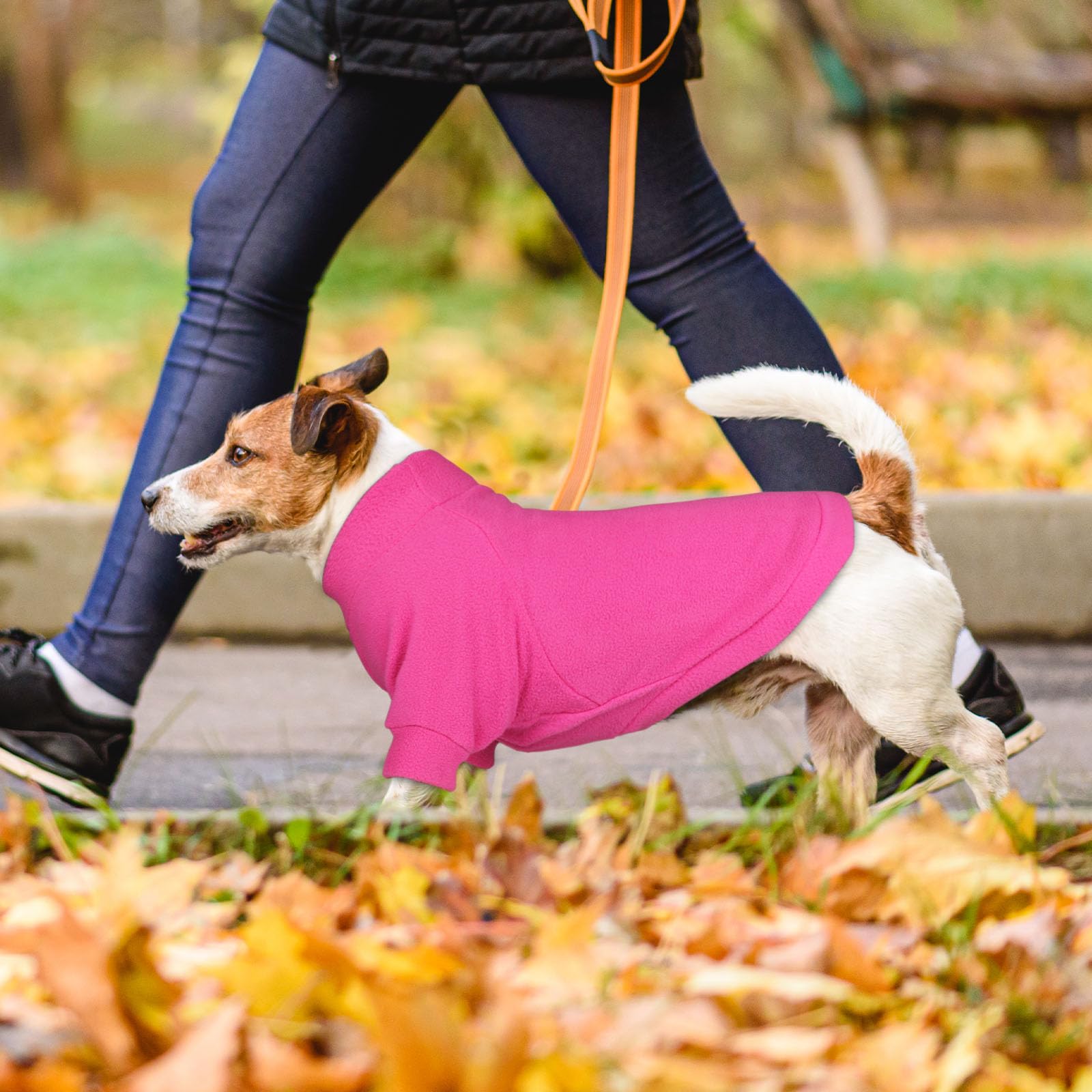 Paquete de 3 suéteres para perros medianos, suéter de forro polar para perro, cuello alto, sudadera suave y cálida para perro, ropa para perro, tamaño mediano, para perros y niñas (rosa, rosa intenso