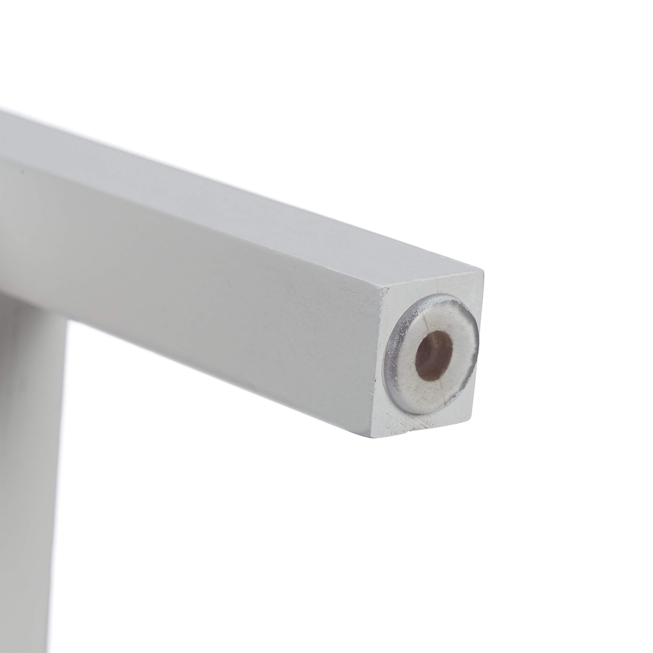 Relaxdays Cassapanca, Panca Contenitore con Seduta Imbottita, 80 L, Design Rustico, Portaoggetti, 56 x 78 x 39, Bianco