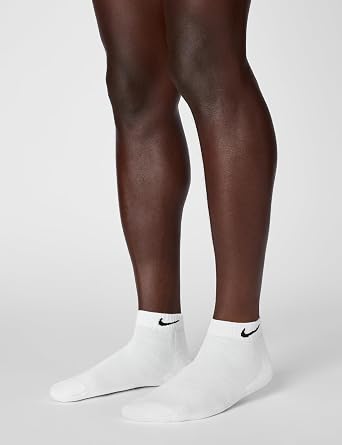Nike SX7670-100SP19 Everyday Cushion Low Socks, White, 3 Pairs