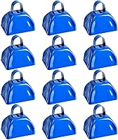 Vista 11 de BLUE PANDA Cencerros de hierro blanco de 3 pulgadas, fabricantes de ruido para eventos deportivos, fabricantes de ruido de animación con mango