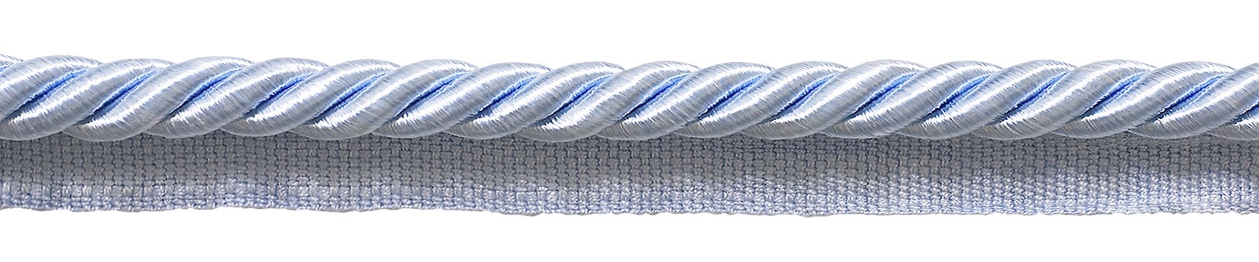 Cordon à lèvre bleu clair 10mm de 9,1m de style 0038S N14 pour couture et passepoil