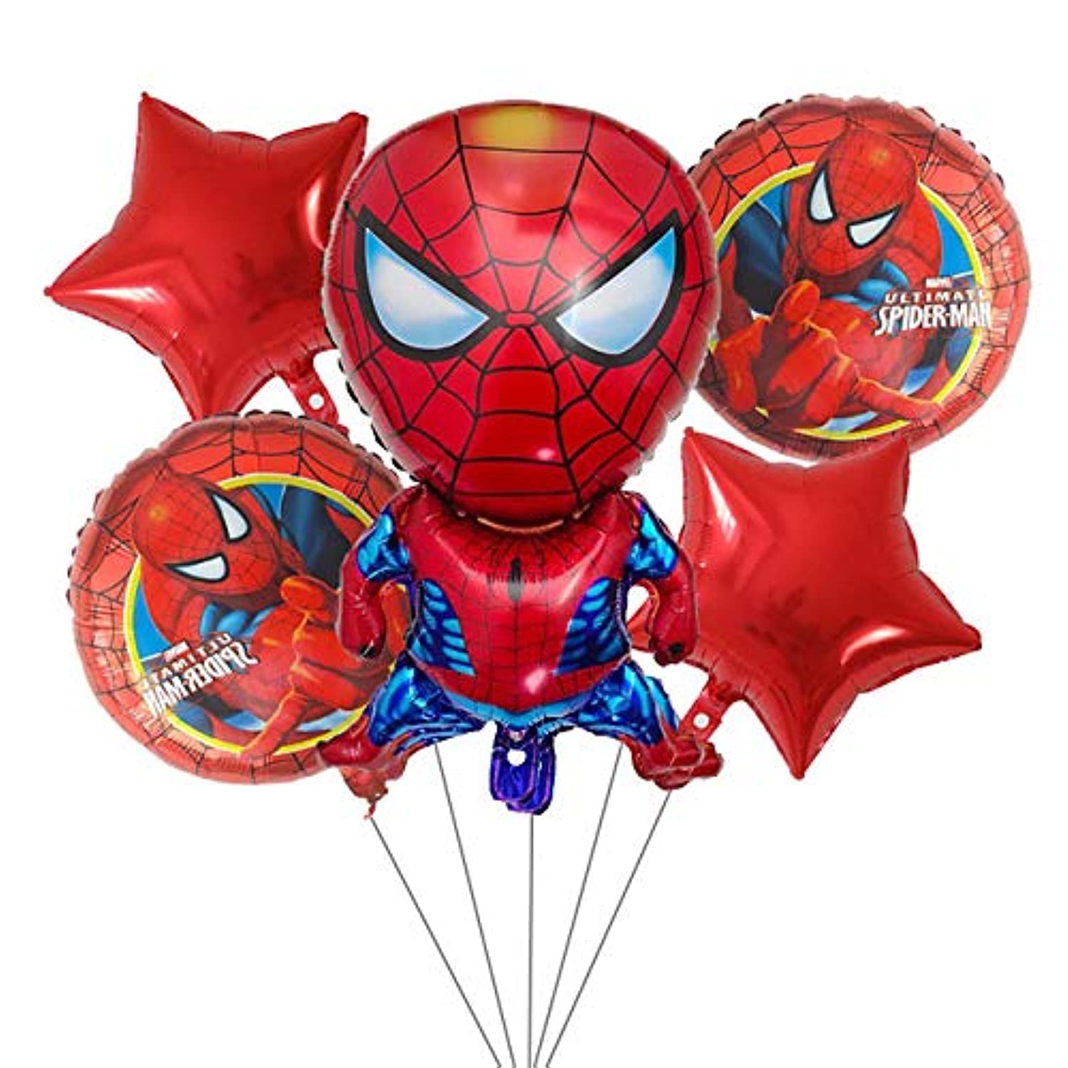 Buy LA FIESTA 5 Pc Spiderman Balloons for Spiderman Birthday
