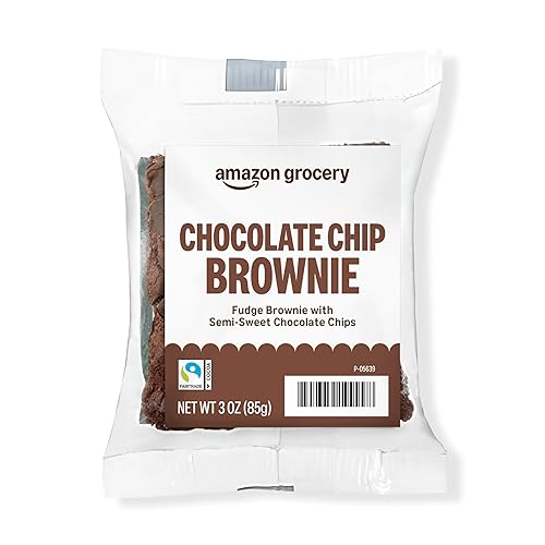 Amazon Grocery, Chocolate Chip Brownie, 3 oz (Previously Amazon Fresh,