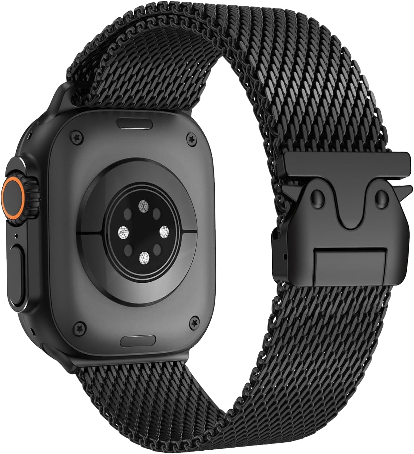 Milanaise Pasek do zegarka Apple Watch Ultra 3/2/1, 49 mm, nowe wzornictwo, metalowe zapięcie ze stali nierdzewnej, do zegarka Apple Watch 49 mm, 46 mm, 45 mm, 44 mm, 42 mm (seria 3 2 1), Series 11/10