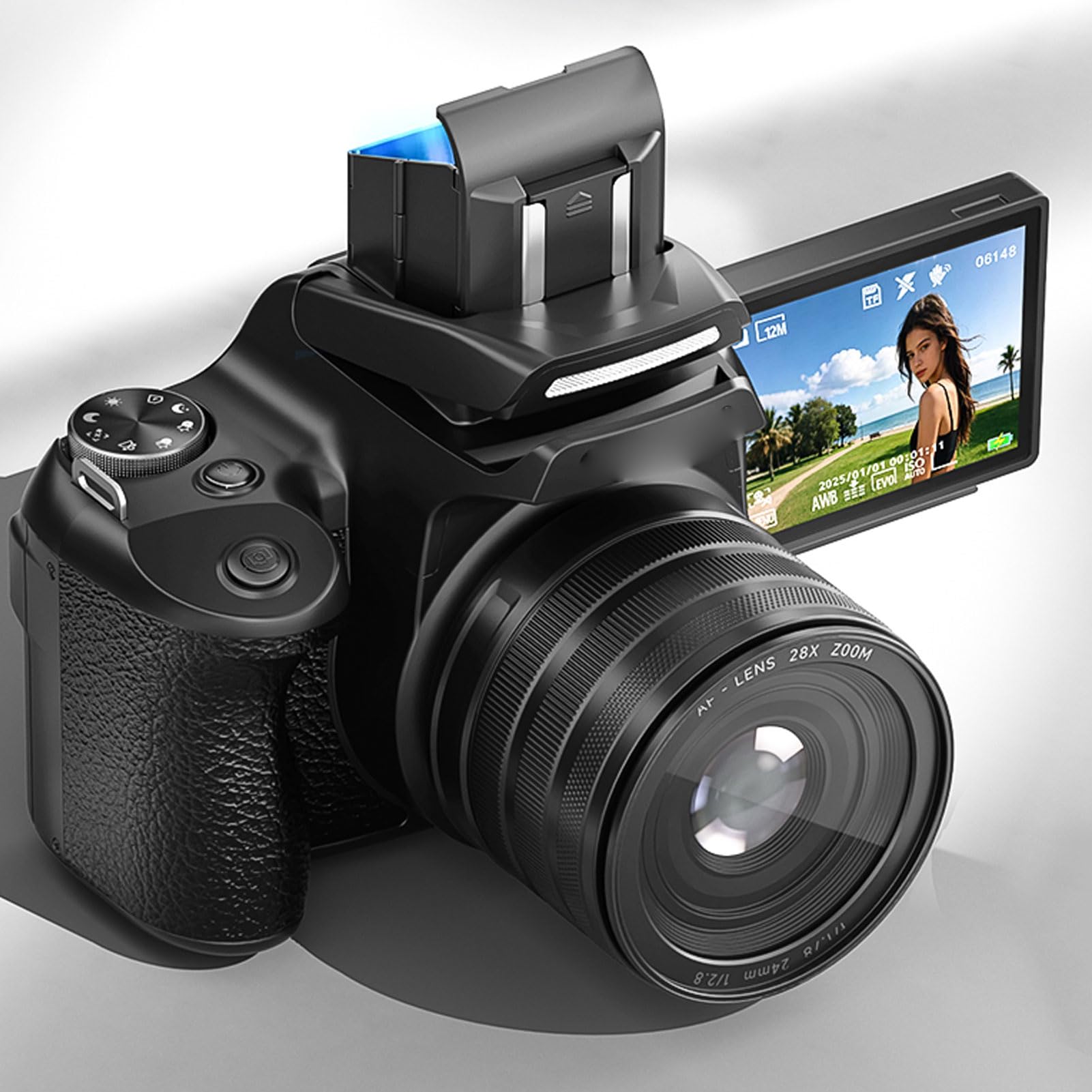 Sxhlseller Fotocamera Digitale 68MP AF MF Flip Screen per Viaggiatori Avventurosi in Design ABS