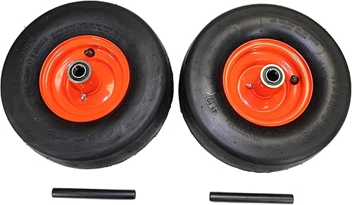 Miniatura 6 de Antego Tire & Wheel - Juego de dos conjuntos neumáticos Bad Boy 11x6.00-5 | Recubierto en polvo naranja | Reemplazo directo para 022-8049-00,