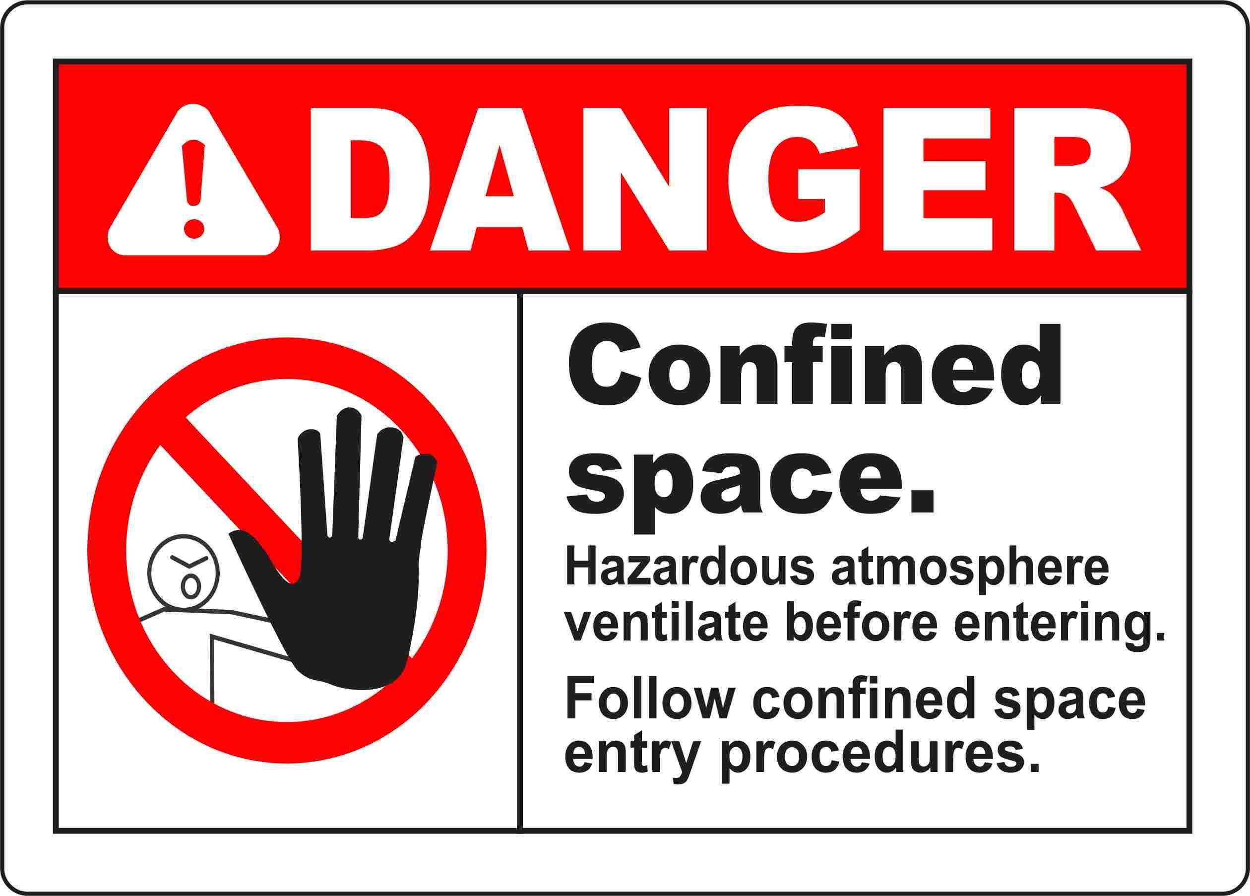 INDIGOS UG - Adesivo - Sicurezza - Avviso - Danger Open Hole Sign 355 mm x 254 mm - Decal for Office - Ufficio - Azienda - Scuola