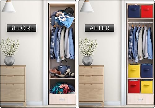 Miniatura 6 de Sorbus Cubos de Almacenamiento - Contenedores de Almacenamiento Plegables de 11" con Asa para Guardería, Sala de Juegos, Organizadores de Closet y