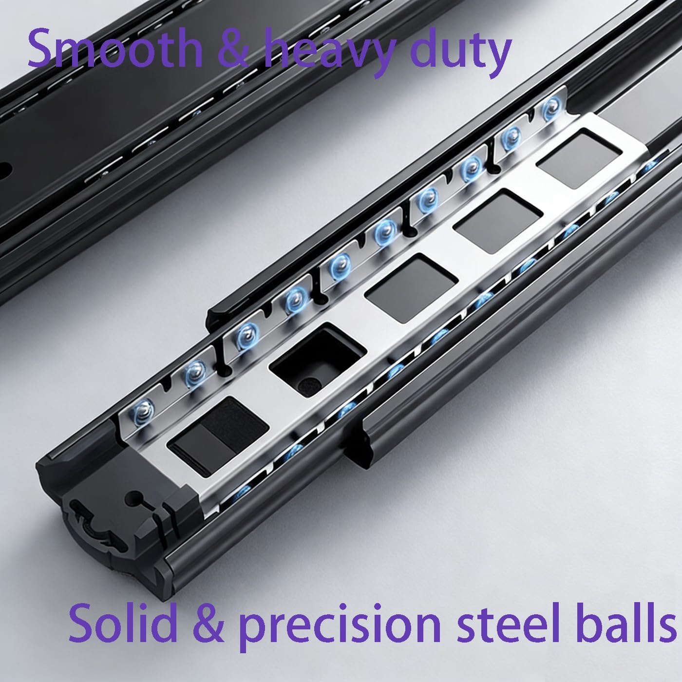 16 Inch 10 Pairs Soft Close Drawer Slides, Side Mount Full Extension Heavy Duty100 LB Drawer Tracks, Smooth Quiet, for Bathroom Vanity, Kitchen Cabinets, Nightstand Fathers Day Gift