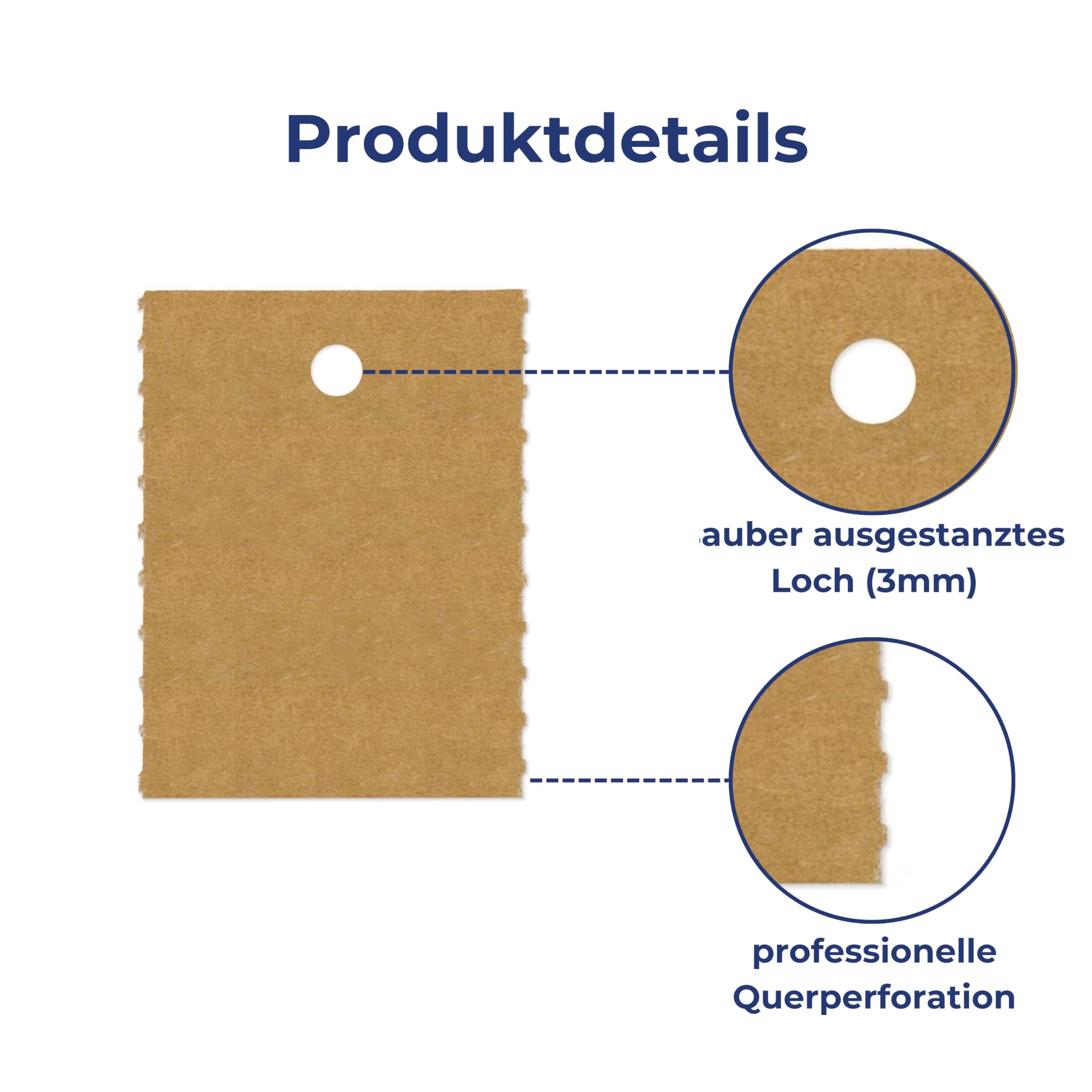 POKORNYS - 1 000 étiquettes en carton vierges avec trou (20 x 30 mm) blanches I Étiquettes