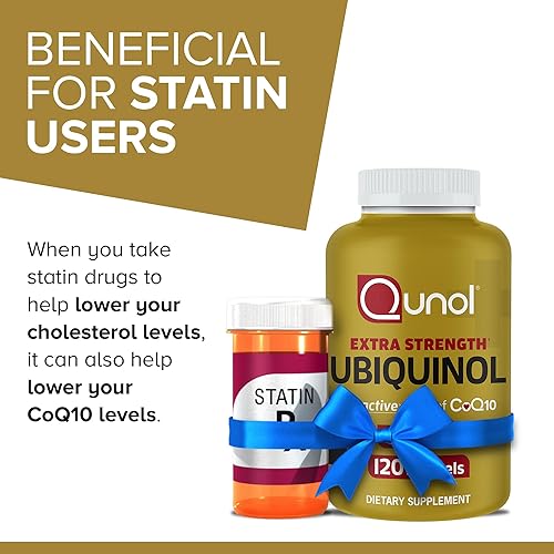 Miniatura 6 de Qunol Ubiquinol CoQ10 200mg Softgels, Potente antioxidante para la salud cardíaca y vascular, esencial para la producción de energía, suplemento