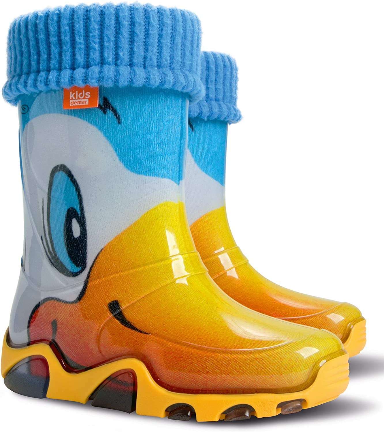 Kids Fleece Lined Wellies For Toddlers Demar Kids Boys Girls