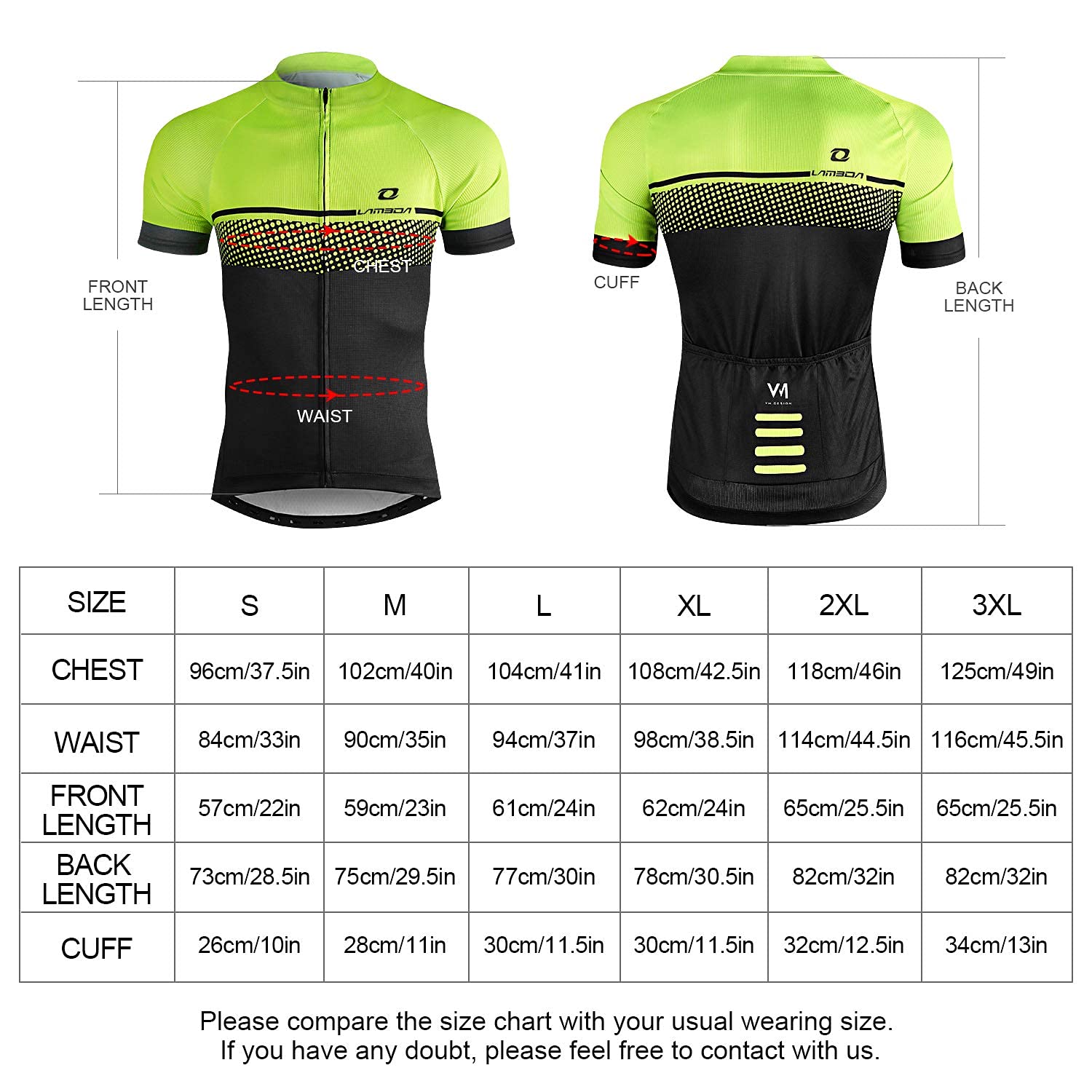 LAMEDA Maglia Ciclismo con Manica Corta Maglietta MTB Traspirante Asciugatura Veloce Riflettente per Multi-Sport Mountain Bike Ciclismo Palestra