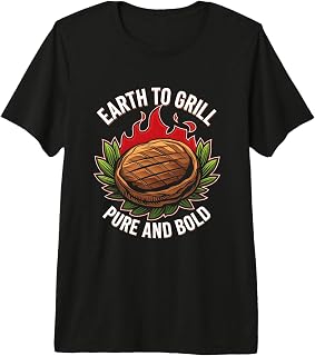 Vegan Barbecue Grilled Portobello Mushroom Cap Pitmaster BBQ Premium Tri-blend T-Shirt