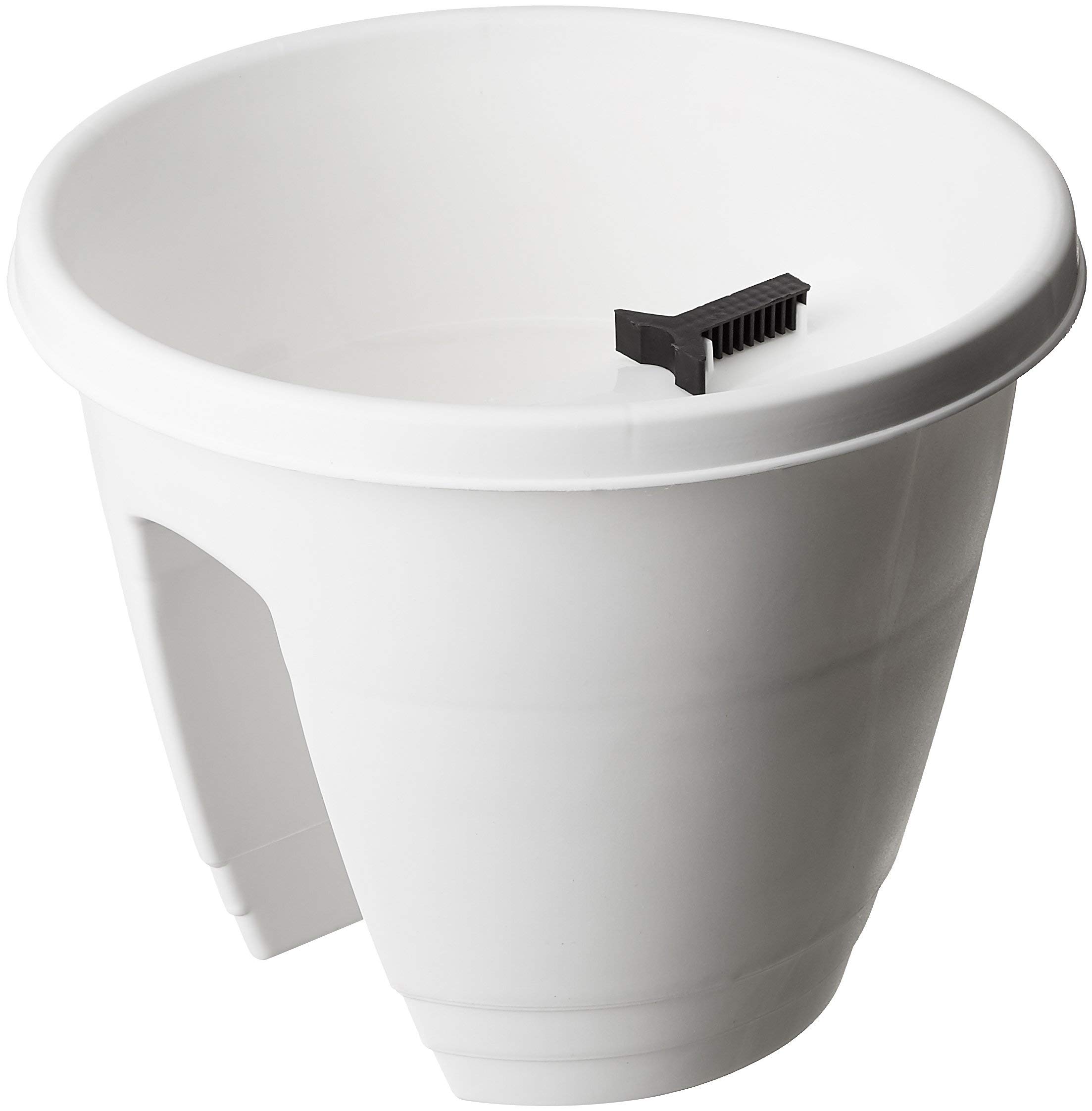 Shree Parshva Railing Pot with Lock Set (12-inch, White, 2-Pieces) (B08T9JQK44) Amazon Price History, Amazon Price Tracker