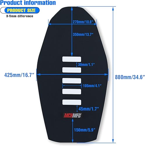 Miniatura 4 de Funda universal de asiento para motocicleta, agarre de goma antideslizante, sello suave para CRF WR WRF RMZ YZF SXF EXC EXC XC SX CR KLX Dirt Pit