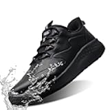 Non Slip Work Shoes for Men Slip on Waterproof Kitchen Chef Restaurant Walking Sneakers Comfortable Food Service Working Footwear Leather Nursing Shoe