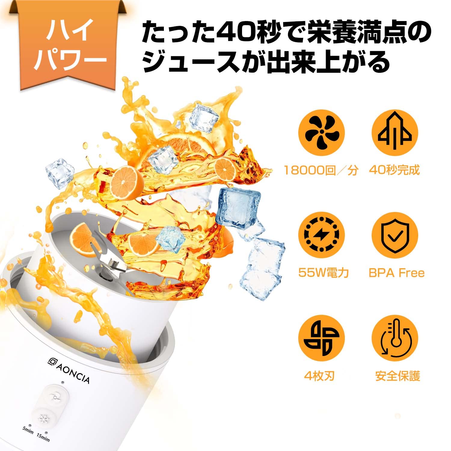 Amazon | ポータブルミキサー ジューサー アイスクリームメーカー