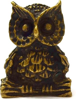 Jewelry Amulet Necklace Wealth Owl brass statue amulet mythical creatures help creative ideas successfull pendants