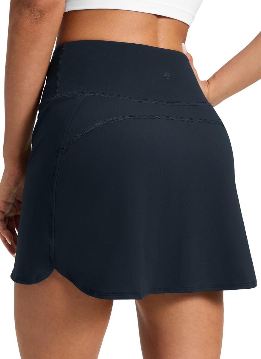CRZ YOGA Faldas de golf Butterluxe de tiro alto con forma de delfín | Pantalones cortos incorporados, extremadamente suaves, informales, ajustados, mini, falda pantalón para mujer