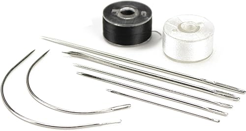 CleverDelights - Juego de 9 piezas de agujas e hilos - Reparación de costura para campamento, supervivencia de emergencia