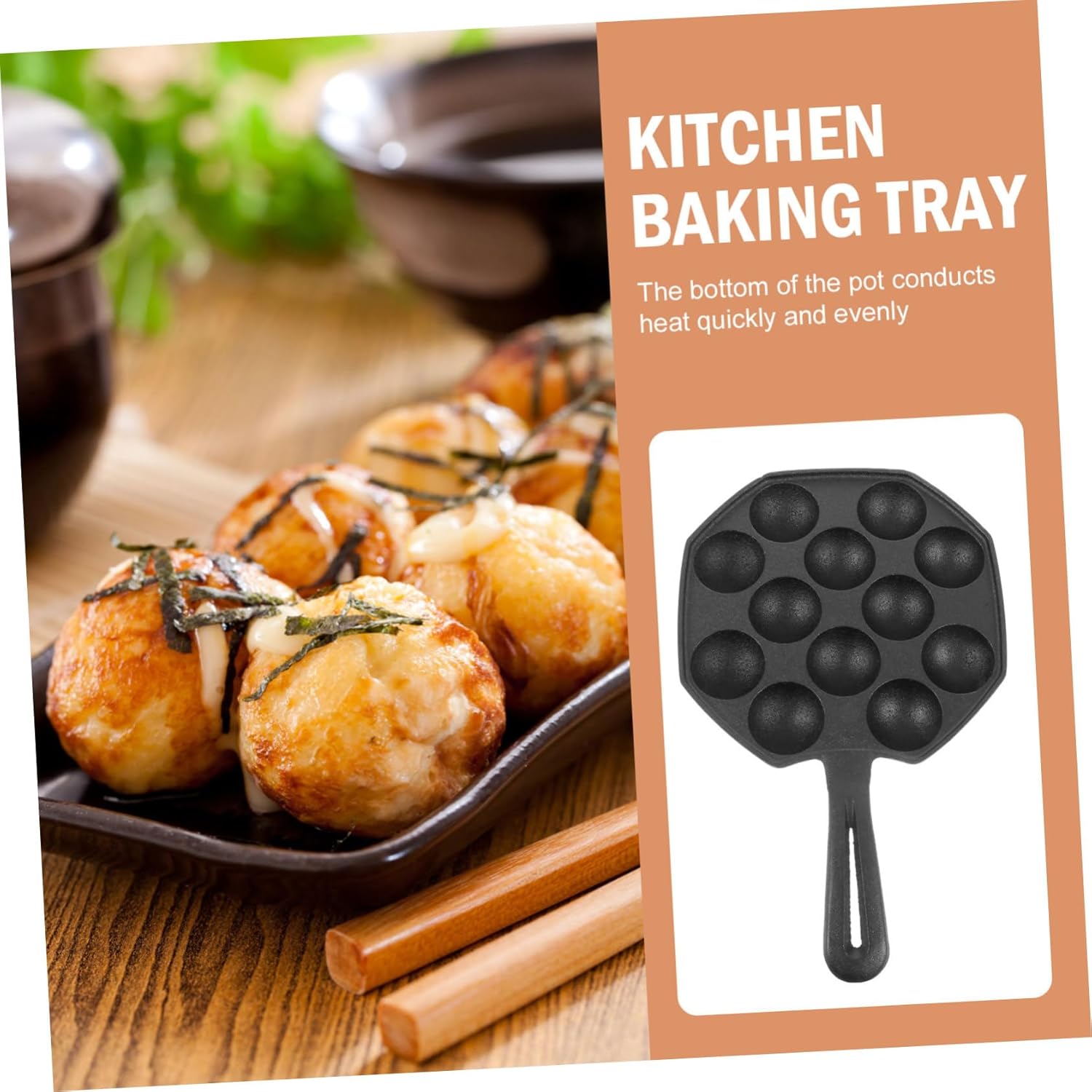 PRETYZOOM 1pc Octopus Croquettes Baking Dish Nonstick Egg Pan for Black Utensils Tray Egg Pan Baking Tray