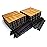 Big Floors 5X5OAKFLOOR Interlocking Lightweight Plastic Modular Dance Floor Kit (5\' x 5\'), Oak, 45 Piece