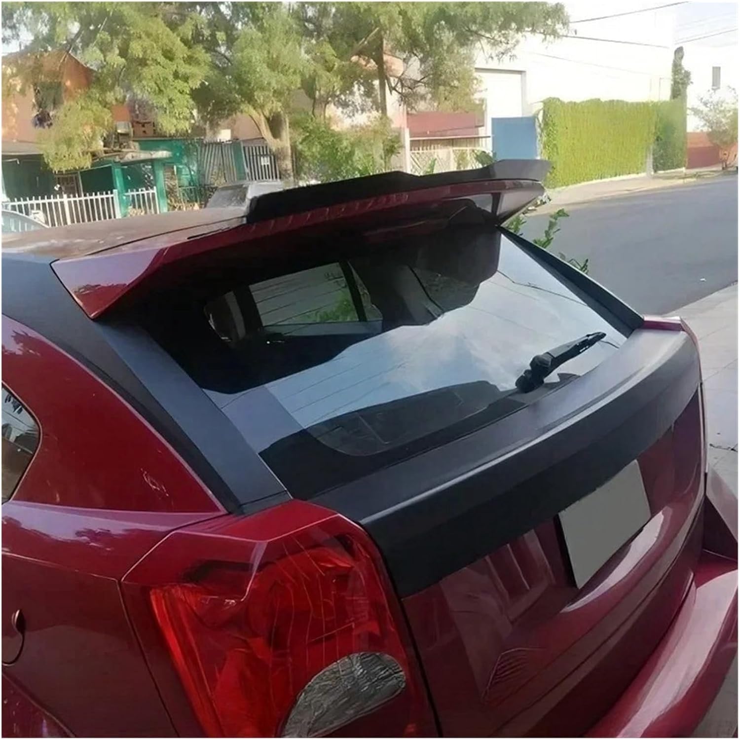 Compatible For Dodge Caliber 2006-2011 Hatchback Rear Roof Spoiler Car Tail Wing Decoration Strips Rear Wing Styling Body Kit Accessories(Glossy Black)