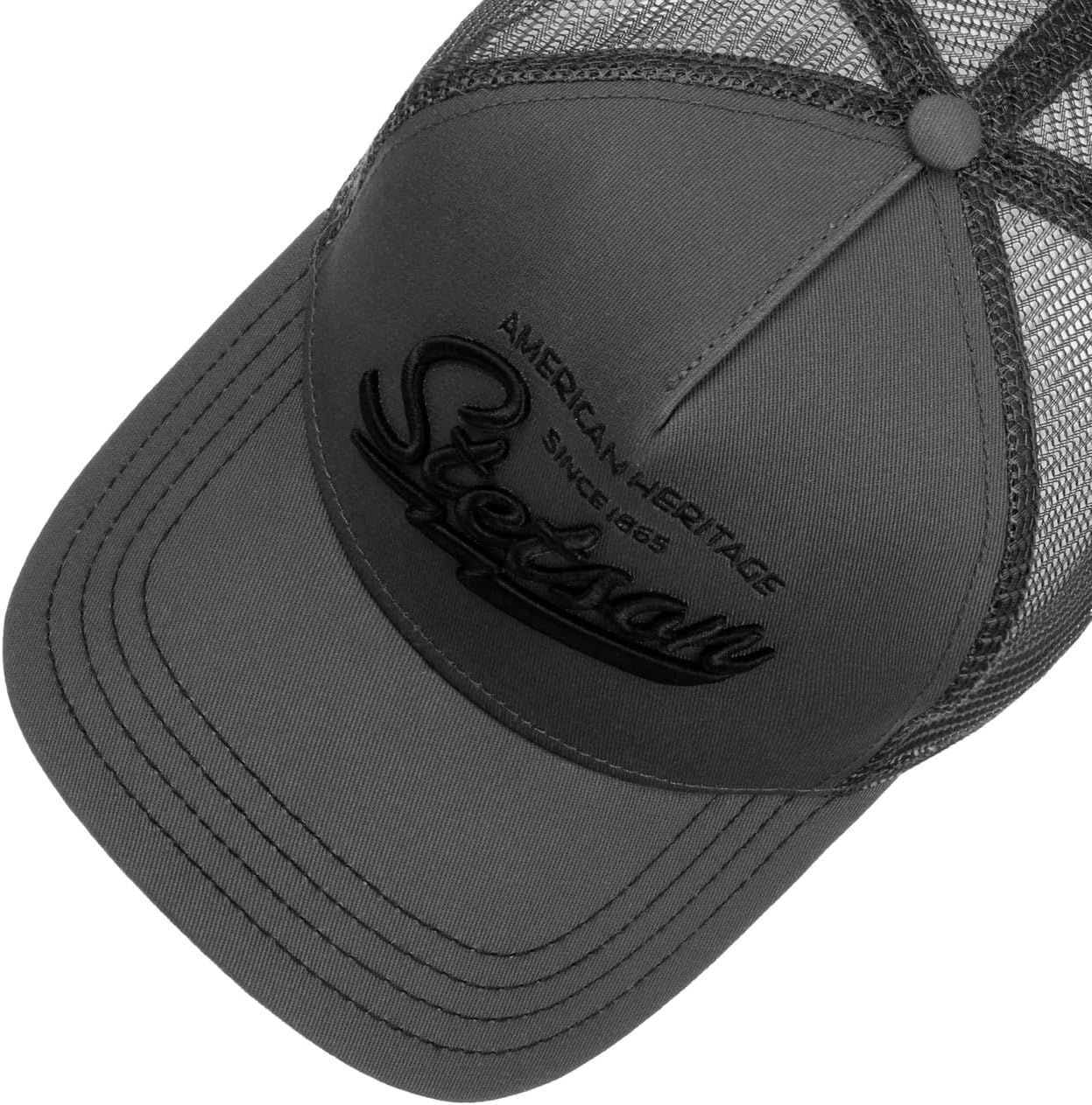 Stetson Since 1865 Trucker Cap Men Summer Winter Grey - Image 3