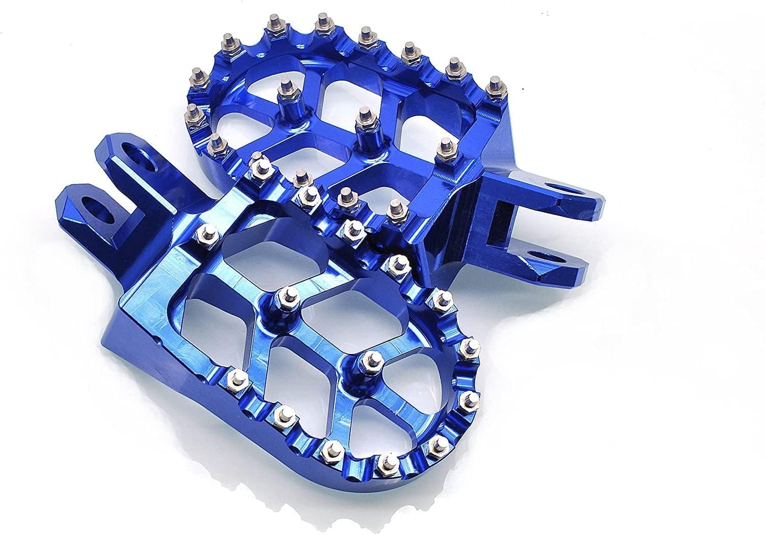 MZS Dirt Bike Foot Pegs, Motocross Footpeg Accessories MX Foot Pedal Blue Compatible with DRZ400 00-04 / DRZ400E 00-07 / DZR400S 00-24 / DRZ400SM 05-24 / RM125 RM125 91-02 / RMX 250 93-98