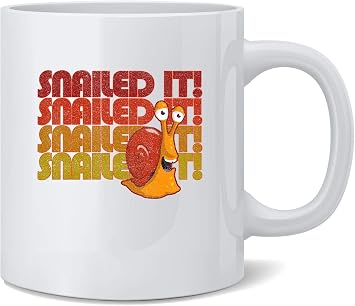 Poster Foundry Snailed It! Cute Funny Snail Retro Coffee Mug Tea Cup 12oz